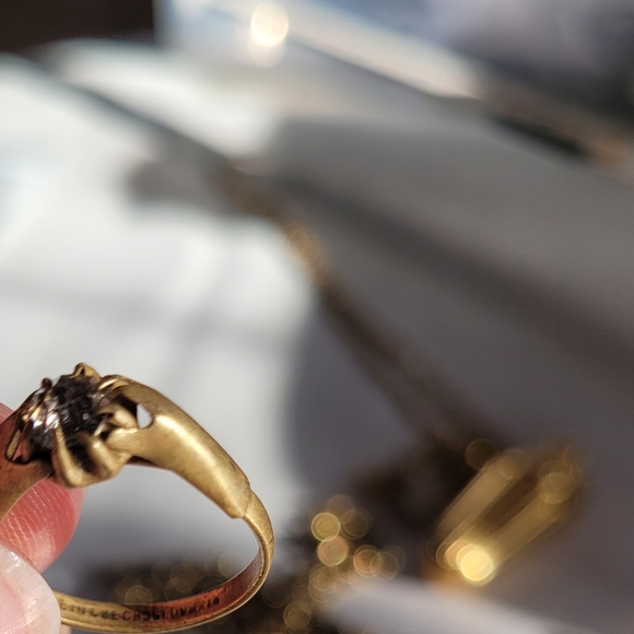 1928, Avon, Vtg Czechlosovakia Elegant Gold Gemstone Set Vintage Inspired - Picture 4 of 14